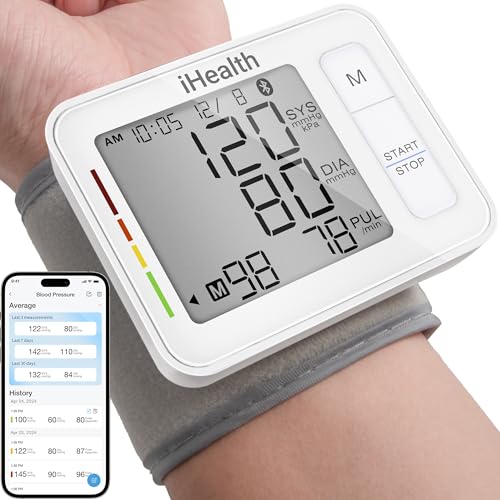 iHealth Push Wrist Blood Pressure Monitor, Digital Bluetooth Blood Pressure