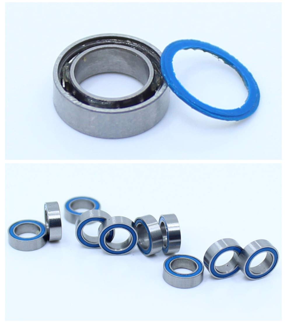 Lot De 20 Roulements à Billes MR106-2RS 6x10x3mm - Acier Chromé, Double étanchéité, Précision ABEC 3