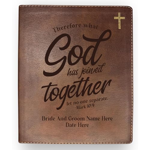 Personalized Bride & Groom NIV Bible Faux Leather Medium Print
