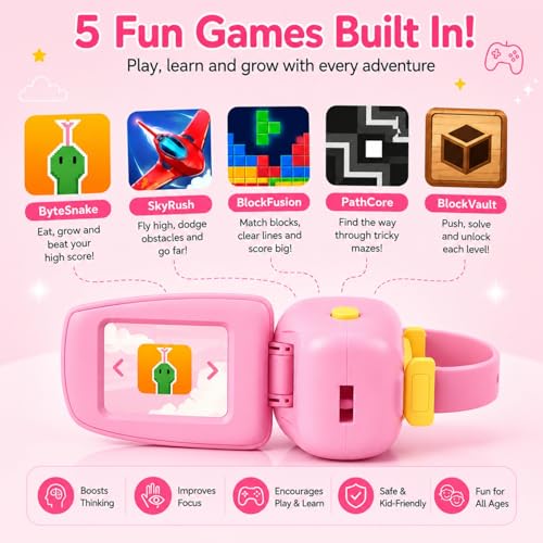 Image of Toy Imagine Kids Digital Camera 20MP, 1080P HD Extendable Handheld Camcorder for Boys & Girls with 2-Inch Screen Games & Fun Filters USB Rechargeable| Birthday Gift to Children Ages 3-10 (Pink)