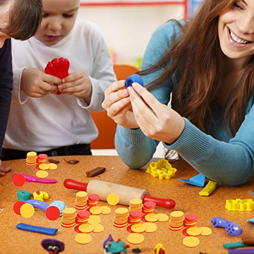 STOBOK 25Mm Discos de Contadores de Aprendizagem Plástico Bingo Poker Chips Fichas de Jogo de Discos