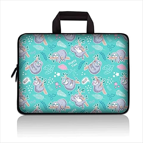 HEABPY Universal 7-9 Inch Kids Tablet Sleeve, Portable Neoprene Carrying Case Bag Fits 7" 8" 8.5" 8.9" 9" Apple iPad Mini, Samsung Galaxy Tab, Google, HP, Acer, ASUS (Cute Sloth) Cover