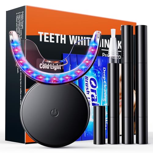 Xyleno LED Teeth Whitening Kit with Gel Pen and Light Tray