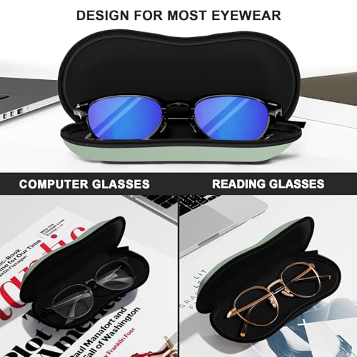 Image of Sunglasses Soft Case, Ultra Light Portable Neoprene Zipper Glasses Case for Men Women