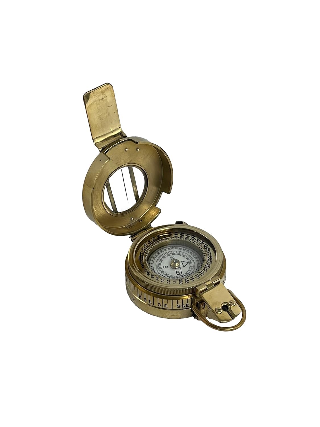 Bussola nautica vintage in ottone per navigazione, 7,6 cm
