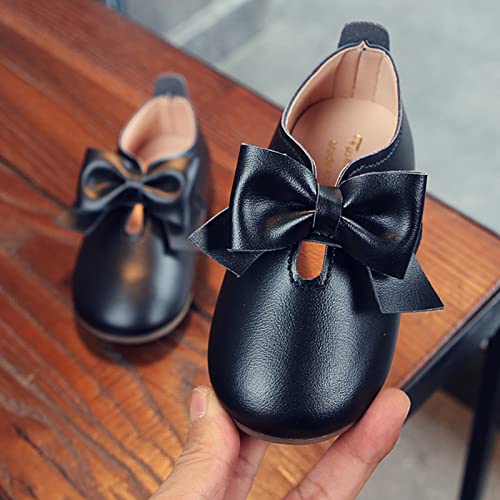Fashion Autumn Girls Casual Shoes Flat Light Hook Loop Solid Color Bow Simple Shoe Toddler Girl4