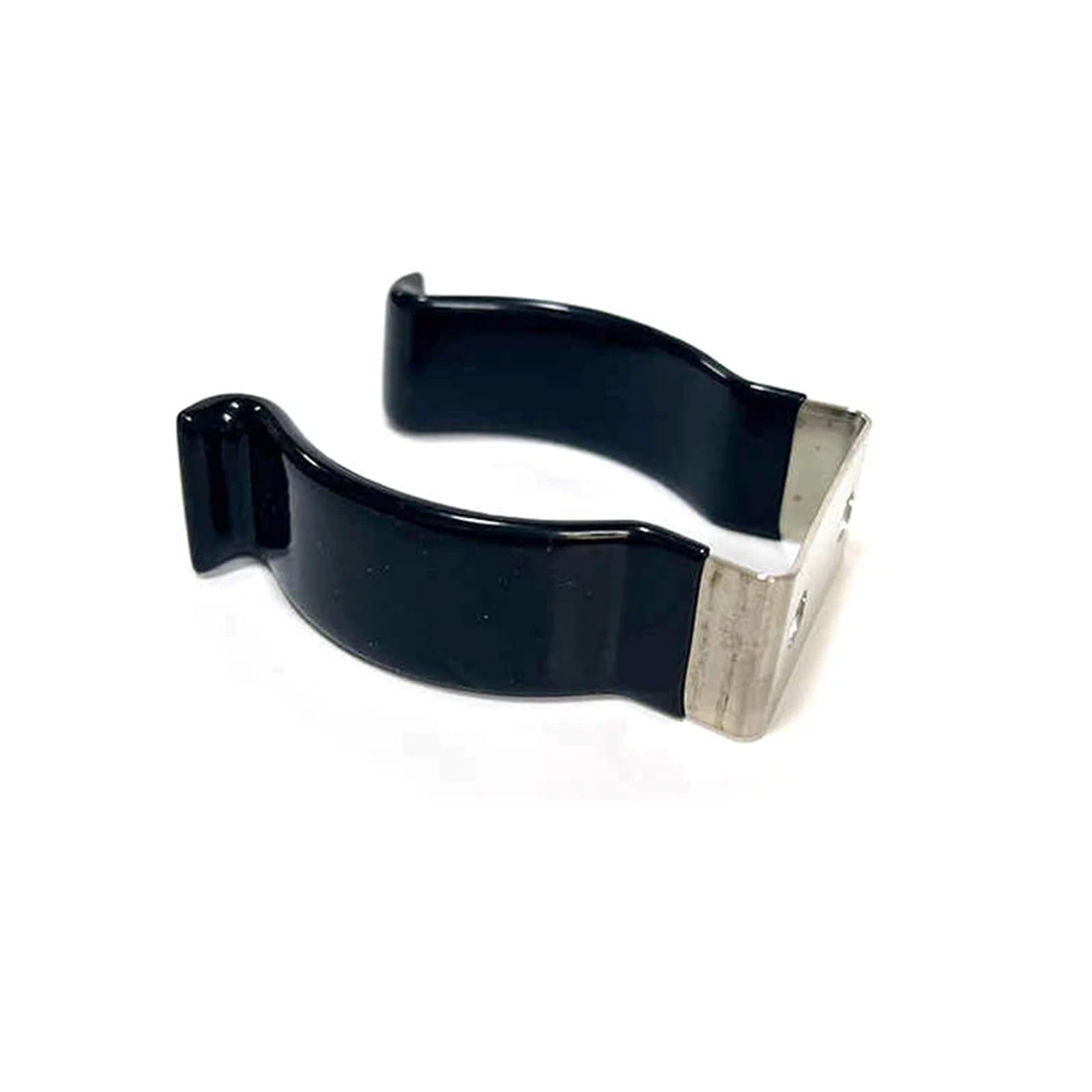 10 szt. czarnych klipsów ze stali nierdzewnej z PCW, 20 mm, 25 mm, 30 mm, 40 mm, 50 mm, 55 mm, 60 mm, narzędzie podstawowe, wytrzymałe, wąska sprężyna, klips U (50 mm)