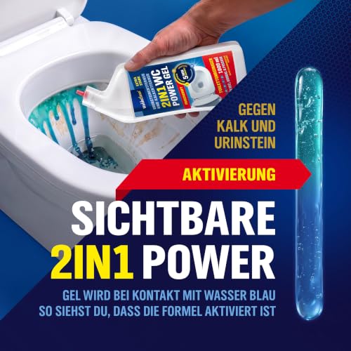 WoldoClean 2in1 Urinsteinentferner extra stark Gel 1L - Urin Kalk Toilette – Ansicht 2
