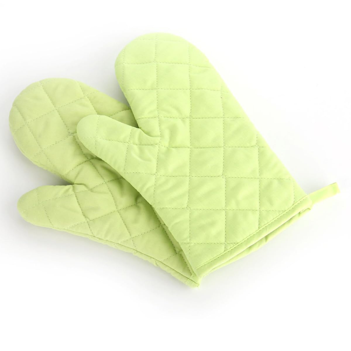 YYKSYDPT Oven Gloves, Heat-Resistant Non-Slip Cooking Gloves, Printed Oven Mitts for Cooking Baking Grilling (Green)