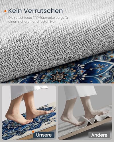 Tapis de décoration lavable bleu 80cm spécial petits espaces - 7