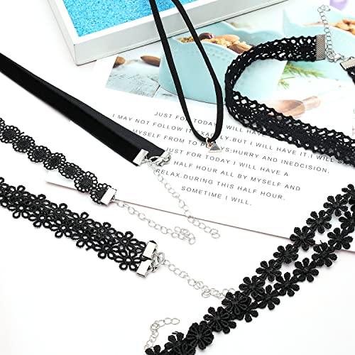 Akstore Velvet Choker Classic Choker Necklace Womens Layered Cute Black4