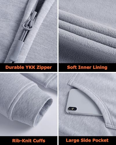 Image of Venustas Unisex Heated Hoodie with Battery, Full-Zip Heated Jacket for Women and Men