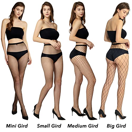 Image of Fishnet Stockings Lace Patterned Tights High Waist Pantyhose Fishnets for Women