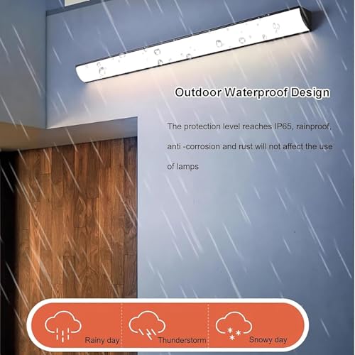 Luz de pared exterior con sensor de movimiento e impermeable IP65 en acrílico blanco 6