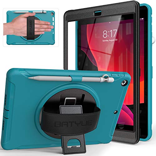 BATYUE Shockproof Case for iPad 7th / 8th / 9th Gen 10.2 inch, Lakeblue