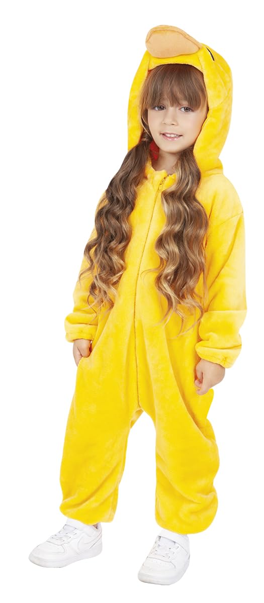 Rubie's Baby Boy Girl Sound Duck Costume Jumpsuit Hooded Tail Resonance Box Animal Infant Outfit for Carnival Cosplay Party