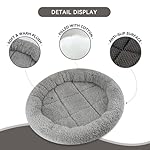 PETLESO Cat Bed for Indoor Cats, Round Cat Bed for Curl Sleep Basic Pet Mat Wahable Bed for Small Puppy Cats Rabbit, Medium - Image 3