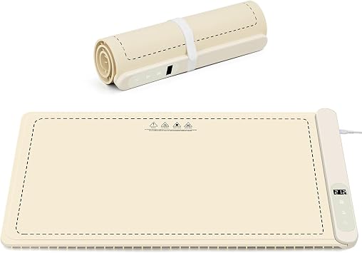 500W Electric Food Warming Mat | 24x15 inch Soft Roll Up Silicon Warming Mat for Food 6 Level Adjustable Temperature Food Warming Trays for Buffet Auto-Off Warming Pads