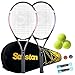 Senston Tennis Rackets for Adults 27 inch Tennis Racquets - 2 Player Tennis Set with 3 Balls,2 Grips, 2 Vibration Dampers