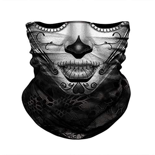 Image of Skull Face Sun Mask Half,Bandanas,Neck Gaiter, Headwear, Headband for Fishing, Hunting,Yard Work