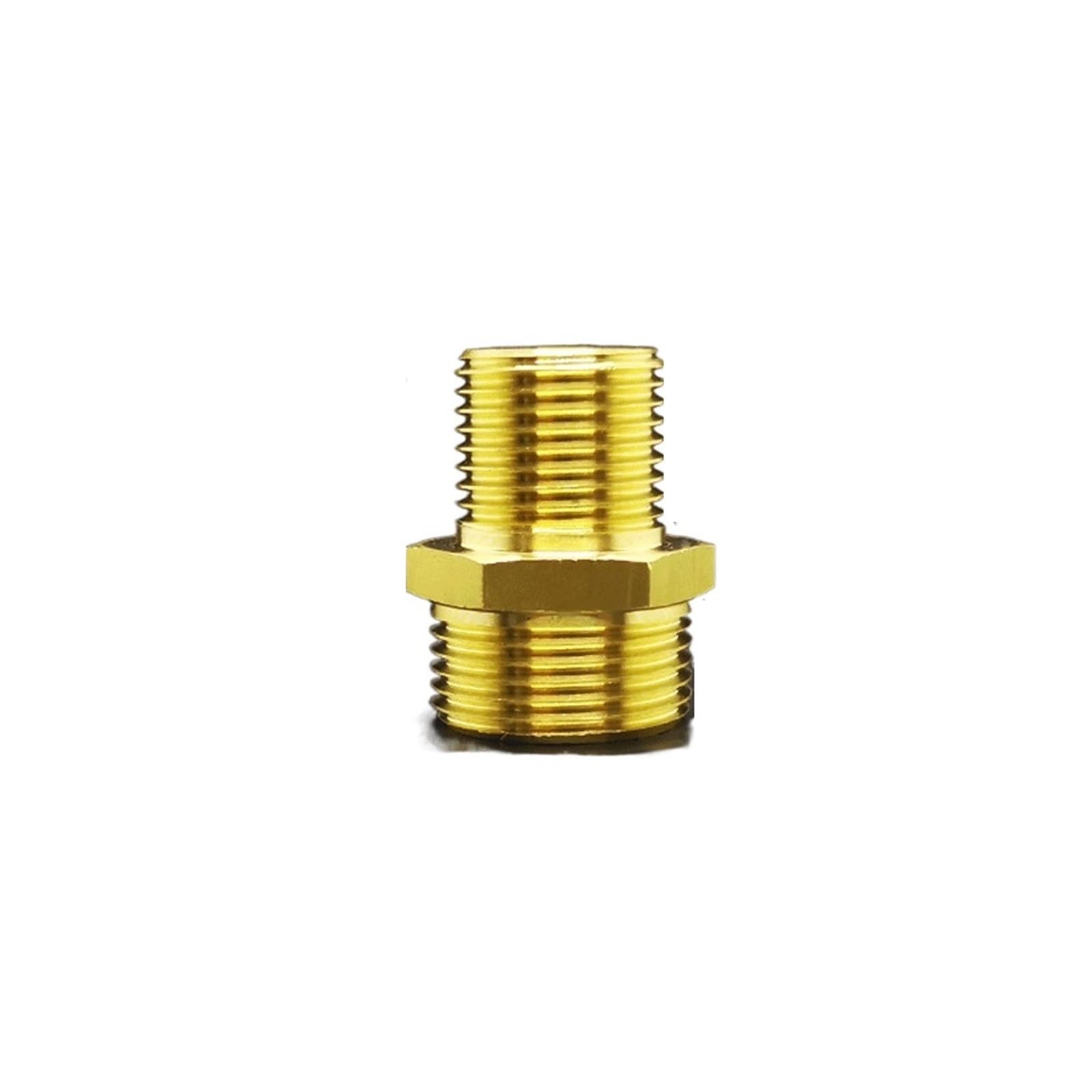 3pc Brass Pipe Hex Nipple Fitting Quick Coupler Adapter BSP Male Thread Reducer(DN15-DN20x61g)