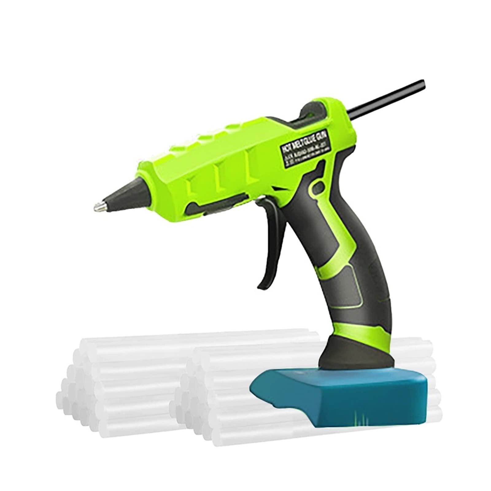 Elektryczny Pistolet Do Klejenia Na Gorąco Bezprzewodowy Do Baterii Dysza Przeciw Oparzeniom DIY Spawanie Hot Wiatrówka 7mm Kleje W Sztyfcie Szerokie Zastosowanie(With 60 Glue Sticks)