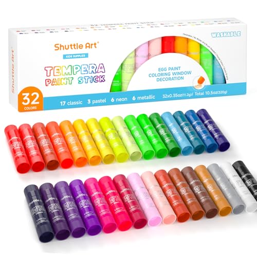 Shuttle Art Tempera Paint Sticks (32 Colors)