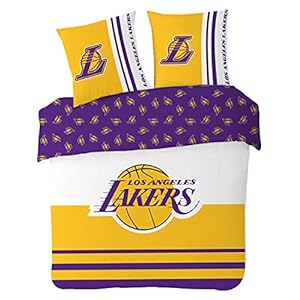 Sahinler – Dekbedovertrek Los Angeles Lakers Ado 200 x 200 cm + 2 kussenslopen 63 x 63 cm – beddengoed voor…
