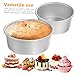 LALADEFIEE 3pcs Round Cake Tins Aluminum Baking Pans for Chiffon Cakes Nonstick Molds Easy Release Versatile for All Desserts for Home Baking