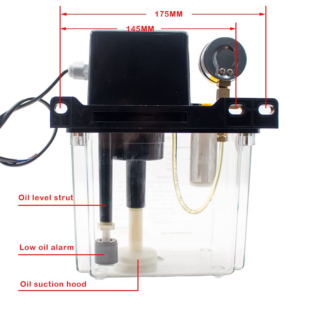 Bomba De Lubricación Automática De 220 V, Bomba De Aceite Electromagnética, Engrasador De Torno Con Pantalla Digital Dual (2L)