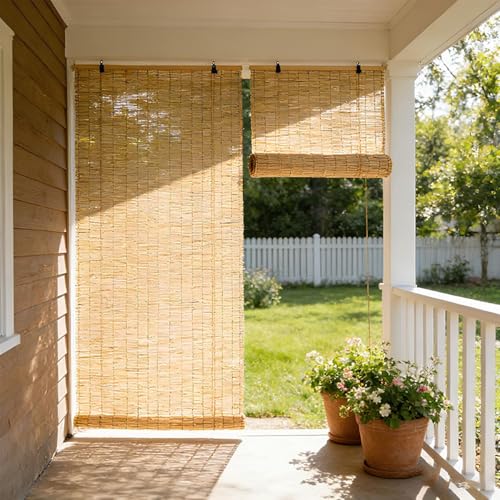 Store en bambou haut de gamme imperméable 125 x 230 cm tissé à la main