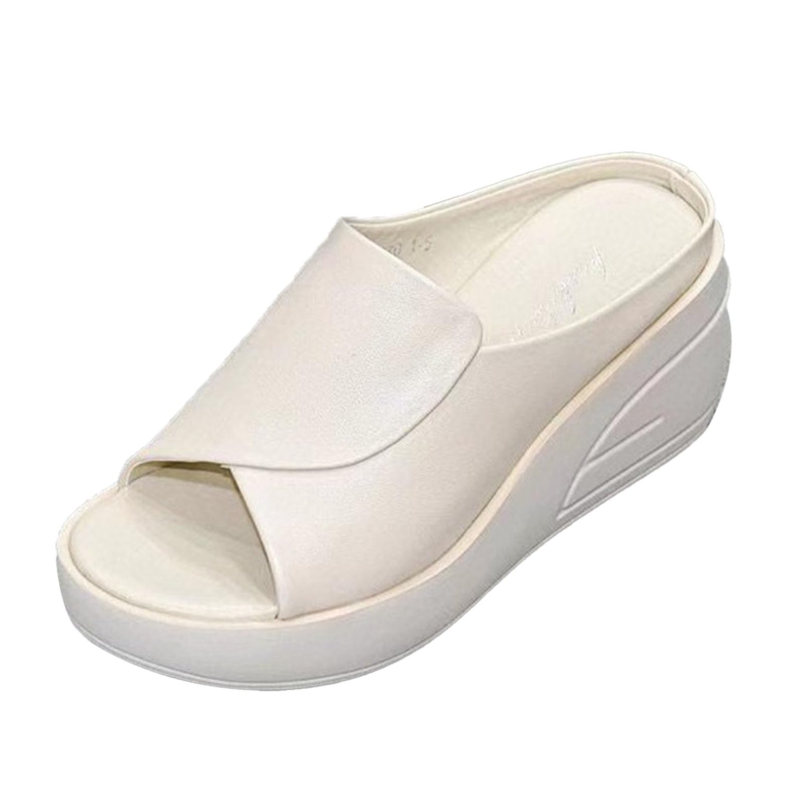 Photo 1 of VIFOCUS Women's Wedge Slippers Beige Size 5