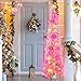Aoriher 5 ft Pre-lit Pop up Light Pink Valentine's Day Tinsel Tree Decor Artificial Collapsible Slim Pencil Tree with String Light Sequins Reflective Valentine's Day Holiday Party Indoor Outdoor Home