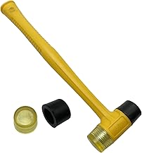 NIHENHAO Martillo de goma suave y versátil para ventanas de acristalamiento y herramienta de mano, color amarillo