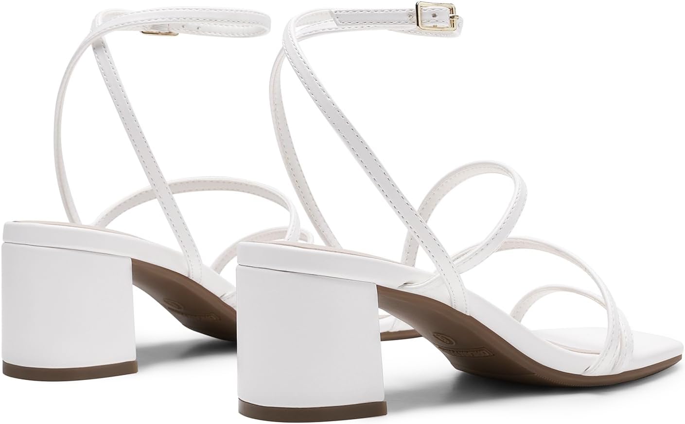 DREAM PAIRS Womens Block Heels 2 inch Strappy Square Toe Dressy Chunky Low Heeled Sandals for Party Wedding Evening - Image 5