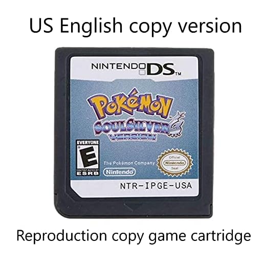 Pokemon Soul Silver Version Game Card Compatible with Nintendo DS/NDS/NDSL/NDSi/3DS/2DS Version (Reproduction Version)