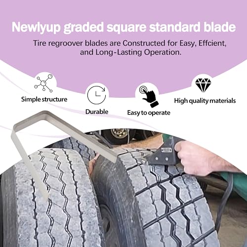 Image of Tire Groover Blade Tire Groover Regroover #8 1 /2 inch Square Standard Duty Blade New Upgrades 2024 (Set of 18)