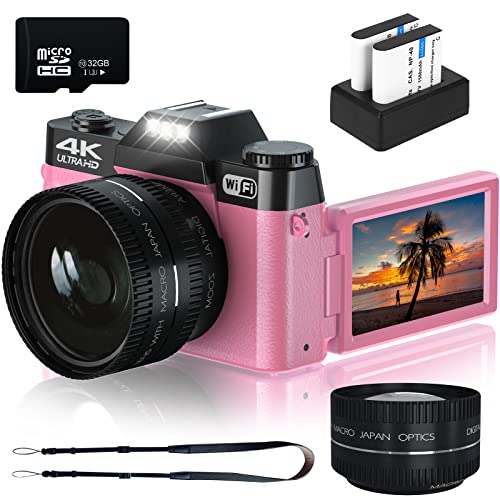 Digital Camera, 4K Video WIKICO Cameras for Photography for YouTube with WiFi, 3.0