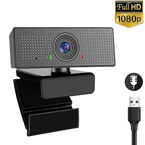 HD Webcam 1080P with Microphone, PC Laptop Desktop USB Webcams, Pro Streaming Computer