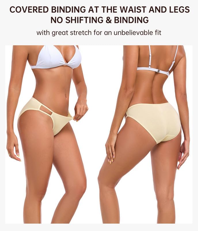 ANLIQI String Bikini Underwear for Women Soft Stretch Modal Bikini Panties High Cut Stretch Ladies Hipster Panty S-3XL - Image 3
