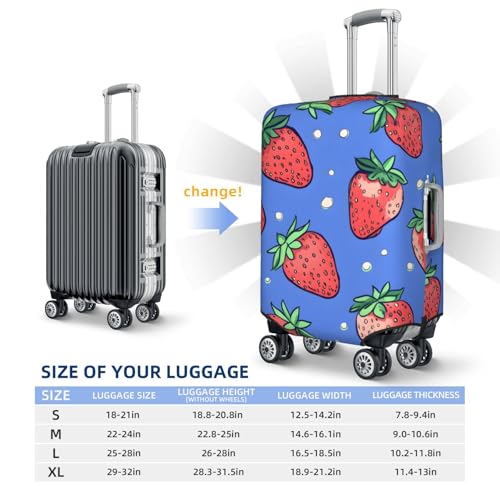 Classic Strawberry Travel Luggage Cover for Suitcase Anti-Scratch Fashion Suitcase Protector Washable Elastic Baggage Covers Fits 29-32 Inch Luggage for Travel Beach Holiday3