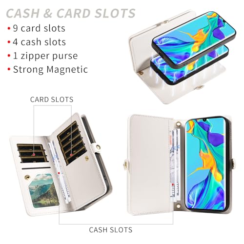 Coque Huawei P30 Pro portefeuille fermeture éclair magnétique