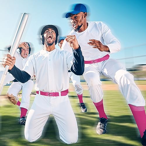 Image of Zhanmai Baseball Belt and Socks Combo, Adjustable Elastic Belt and Softball Socks, Multiple Sizes for Youth Boys Girls, Adult