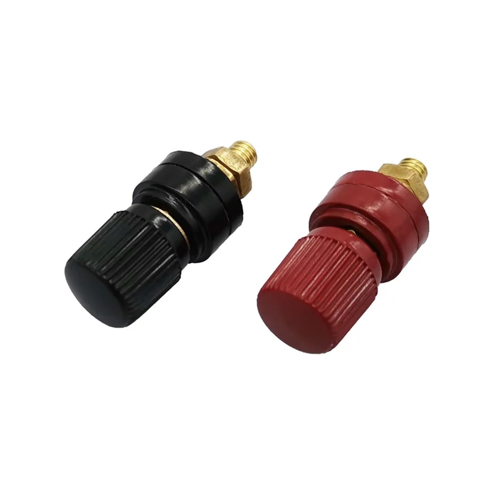Lot de 20 borniers en laiton rouge et noir de 6 mm - Bornes d'alimentation - Pour machine à souder - Onduleur - Connecteur de poteau (M6 noir)