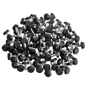 Saim Screw On Furniture Glide Leveling Foot Adjuster 6mm x 15mm UNC Pitch 1mm 20 Pcs