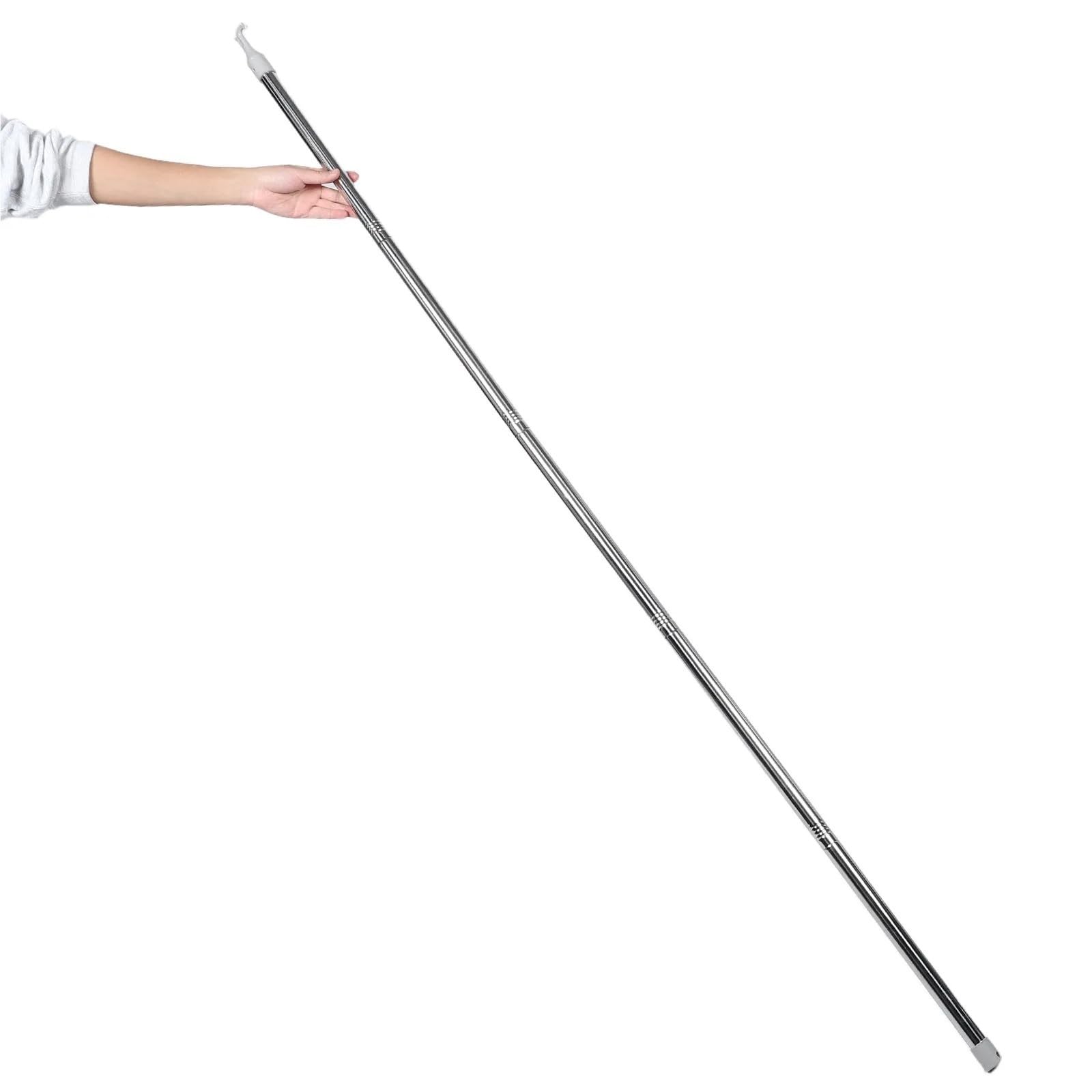 XILEUDUOD Telescopic Window Pole Rod Opener Skylight Pole Hook Telescoping Adjustable Curtain Pull Wand Stainless Steel Window Opener