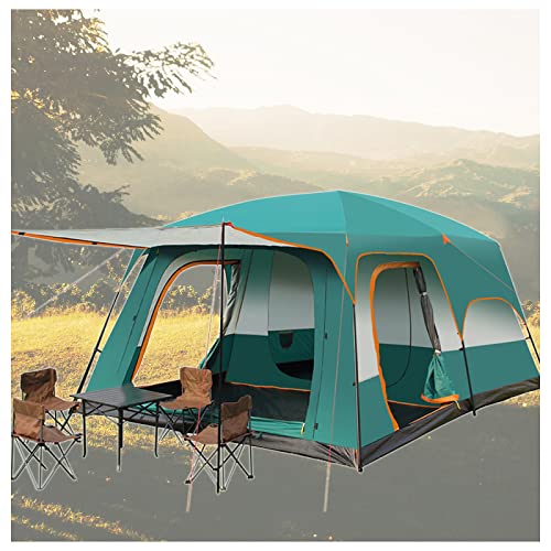 Tepee Tent Camping 5 to 8 People Two Rooms and One Living Room,Ventilation Insulated Tent Practical and Stable Pop Up Tents for Adults for Camping, Hiking, Mountaineering Household faucets