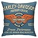 Harley Davidson poszewka na poduszkę, bawełniana i lniana poszewka na poduszkę kwadratowa poszewka na sofę do domu 45 x 45 cm