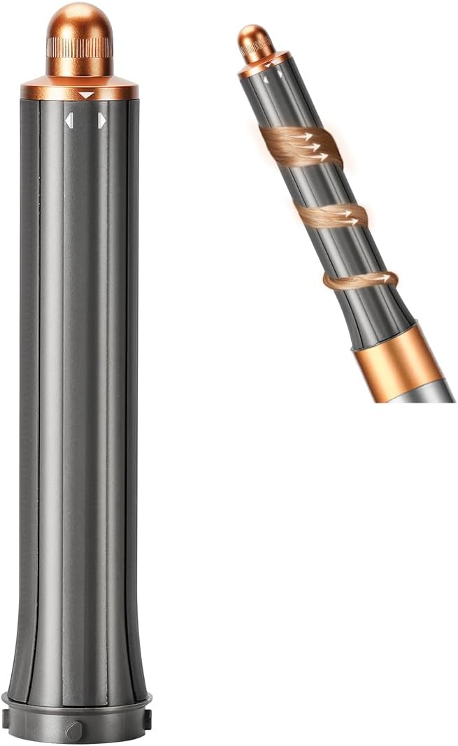 1.2 Inch Long Barrel for Attachment for Dyson Airwrap, 30mm Curling Barrel Auto-Wrap Attachment for Dyson Airwrap HS01 HS05 HS08, Copper,971888-07