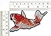 Umama Patch Set of 2 Red Carp Koi Fish Applique Patch Japanese Lucky Animal Embroidered Iron On Patches Craft Decorative Repair Logo Fabric Jeans Jackets Shoes Caps Bags
